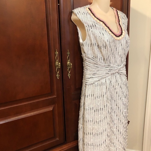 Kay Unger gray and white‎ mingled dress - Picture 8 of 12